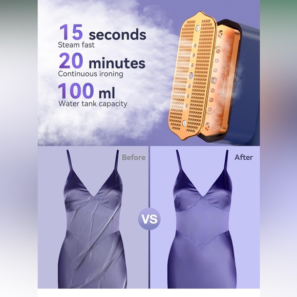 NEW Steamer For Clothes Sundu Portable 2-in-1 Travel Steamer& Iron Fast Heating - Picture 6 of 8